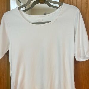 L.L. Bean Women's White Short Sleeve Top